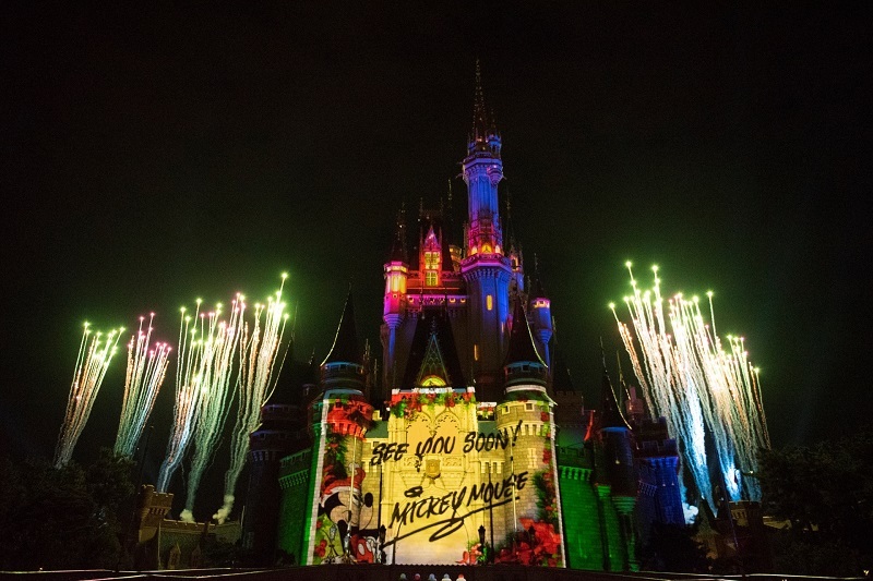 东京迪士尼乐园今年最最最炫的节目,当属天黑后在灰姑娘城堡上演的