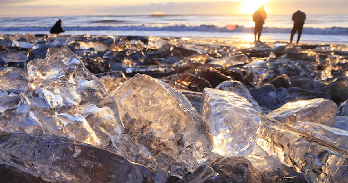 冬季北海道神祕奇幻的自然美景 十勝大津海岸上的超透亮寶石冰 Digjapan